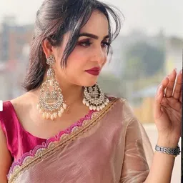 sareya veela Solid/Plain Bollywood Georgette Saree image 3