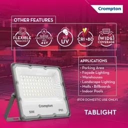 crompton LDFLTAB50WW-Pack of 1 Flood Light Outdoor Lamp image 3