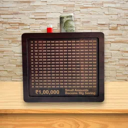 the jainam shop Wooden Money/Piggy Bank Box for Kids, Savings Box(1,00,000) Coin Bank (Brown) Coin Bank image 5