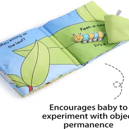 intellibaby Plush Cloth Book for Baby & Kids|Crinkle Sound Stimulate Auditory Sense|12 Pages image 4