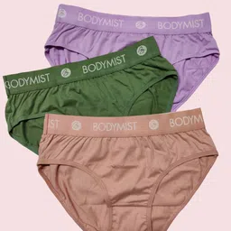bodymist Pack of 3 Women Hipster Multicolor Panty-picture-13