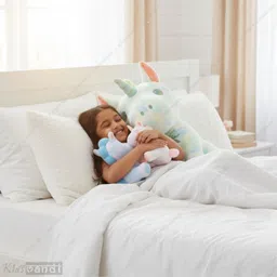 kids mandi Unicorn Pony Kawai Fur 3 Plush Toy | Soft & Fluffy Kawaii Stuffed Animal - 35 cm image 3