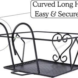 trygreen Ragro Railing Pot Holder Basket Decor Your Balcony Indoor & Outdoor Plant Container Set image 4