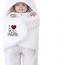 adiiyo Embroidered Single Hooded Baby Blanket for Mild Winter-picture-33