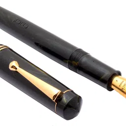 ledos Click Aristocrat Gold Edition Black Marble Fine Nib Fountain Pen-picture-13