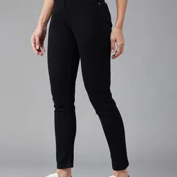pompous Women Slim High Rise Black Jeans image 3