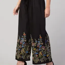 zarmin Pack of 2 Women Regular Fit Multicolor Cotton Blend Trousers image 3