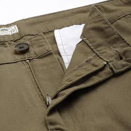 r.code by the roadster life co. Men Regular Fit Green Pure Cotton Trousers image 4