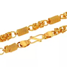 siloia 1 gram High Quality Indian Polished “20” Inches Gold Chain for Men and boy Gold-plated Plated Copper Chain image 5