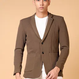 v-mart Men Solid Single Breasted Casual Blazer image 2