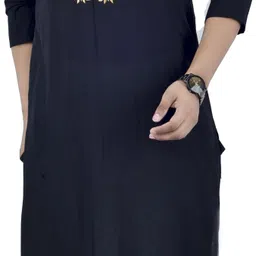 dressed up divas Men Embroidered Cotton Blend Straight Kurta-picture-16