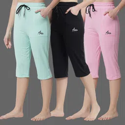 fit n fame Women Multicolor Capri-picture-43