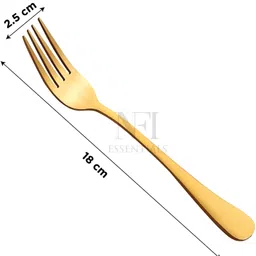 nfi essentials Stainless Steel Fork Set of 6, Premium Table Fruit Forks Set for Home & Kitchen Stainless Steel Dessert Fork, Dinner Fork, Fruit Fork, Salad Fork Set image 5