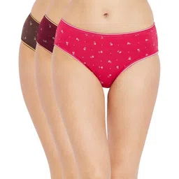 bodycare Women's Combed Cotton Assorted Hipster Panty Pack of 3 EAS-400-D-3pcs image 1
