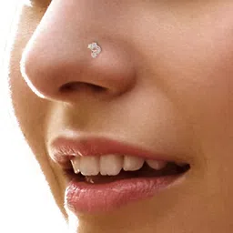 avsar Sanaya 14kt Cubic Zirconia Rose Gold Nose Wire image 3