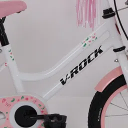 vrock Magic 14T White Kids Bike, Steel Frame, Coaster Hub 14 T (inch) BMX Cycle image 2