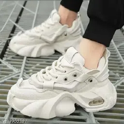 jaksio White Sport Running Walking Casual Sneakers For Men Sneakers For Men image 4