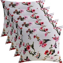 actos Combo Set Of 5 Cushion And 2 Microfibre Floral Bolster Pack of 7 image 4