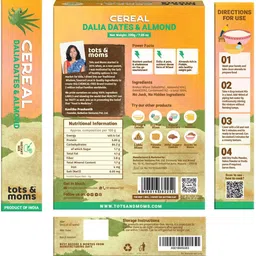 tots and moms Instant Dalia Dates & Almond Cereal image 2