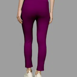 women mode Self Design Women Purple Tights image 2