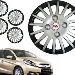 kunj autotech 15 Inch Wheel Cover Cap for Mobilio Silver Black Wheel Cover For Hyundai Mobilio-picture-14