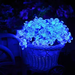 meneon 36 LEDs 8 m Blue Steady Flower Rice Lights image 5
