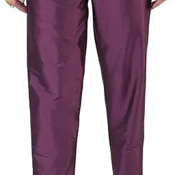 pilku Women Comfort Fit Purple Cotton Silk Trousers-picture-19