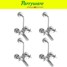 parryware Trio Wall Mixer 2 in 1 with Overhead Shower Provision set of 4 pic 208 Wall Mixer Faucet image 1