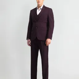 arrow Men 3-piece Solid Suit image 3