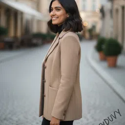 luvyduvy Tweed Coat For Women image 3