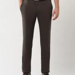 arrow Men Regular Fit Brown Polyester Trousers-picture-22