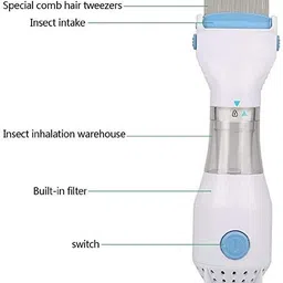 zuvilika Electrical Chemical Free Head Lice Removal Comb Head Nits Capture Comb-picture-25