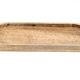 naaz export Mango Wood Serving Tray Natural Wood Brown, Rectangular, Modern Minimalist Style Tray Serving Set-picture-33