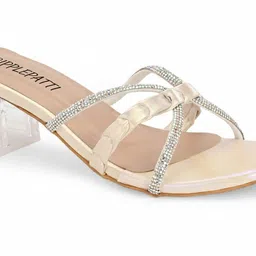 tripple patti Women Heels Sandal image 2