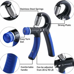 dr pacvu Set3|Single and Plastic Resistance Band, 2Small Griper Body Stretching,Exerciser Fitness Accessory Kit Kit image 4