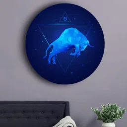 Round Blue Beyond The Bluest Skies Zodiac Canvas Art Print By The Artment-image-70