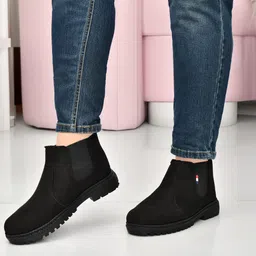 Marcino Men Chelsea Slip-on Synthetic Leather Comfortable Boots For Men Boots For Men image 4