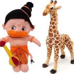 swarah collections Swarah Bal Hanuman With Giraffe Combo Soft Toys For Kids 32cm - 32 inch-picture-10