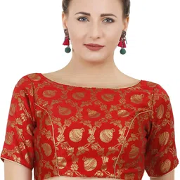 Boat Neck Women Blouse-image-2