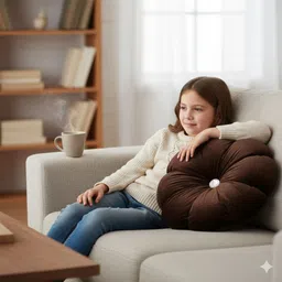 alden Microfibre Cushion Pack of 1 Solid Decorative Round Cushion image 5