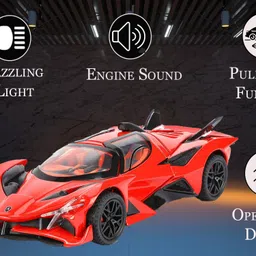 joy junction 1:32 Scale Apolo Diecast Pull Back Toy car with Openable Doors, Light & Sound image 3