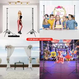 GiftMax 9X9 FT Backdrop Photo Light Studio Photography Background, (Background Stand) Tripod image 3