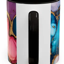 vihaan fashions Abstract Marble Art Coffee, 1445-Black Ceramic Coffee Mug image 3