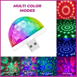 WRADER Upgraded Version Small Automatic Color Changing USB Operated Disco Light LED Projection Disco Light LED Lamp for Home Décor Hall Parties Bedroom & More Led Light image 3