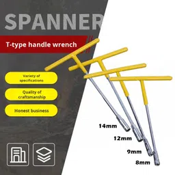 wolzook T Spanner 8MM,10MM,12MM,14MM Long 4Pc Set Tool Single Sided Speciality Socket Set-picture-10