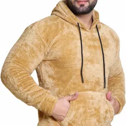 dailydude Men Full Sleeve Solid Hooded Sweatshirt image 1