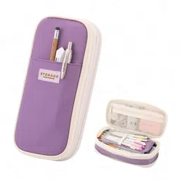 kihika Pencil Pouches, Aesthetic Stationery Pouch for School Kids College Students Polyester Expandable Pencil Pouch Big Pen Case Art Polyester Pencil Box-picture-35