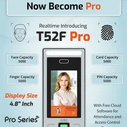 realtime T52F PRO WITH WIFI BIOMETRIC ATTENDANCE DEVICES (5000 FACE+CARD+FINGER+PIN Access Control, Time & Attendance image 2