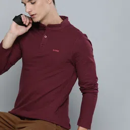 R.Code by The Roadster Life Co. Men Henley Neck Sweatshirt-picture-15