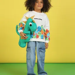 Nauti Nati Boys Graphic Printed Antimicrobial Fleece Pullover Sweatshirt image 4